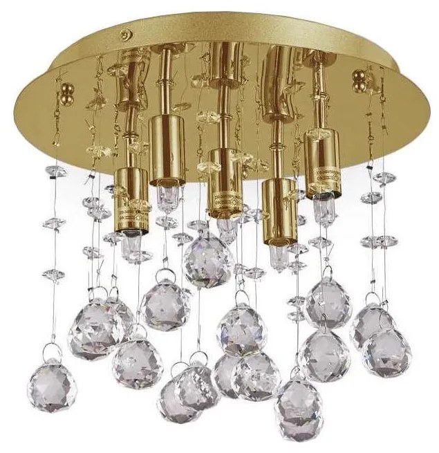 Ideal Lux - LED Kristály mennyezeti lámpa MOONLIGHT 5xG9/3W/230V átm. 26 cm arany