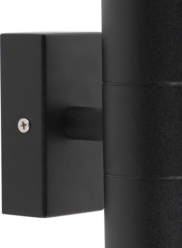 Okos kültéri fali lámpa fekete IP44, 2 db WiFi GU10-zel - Duo