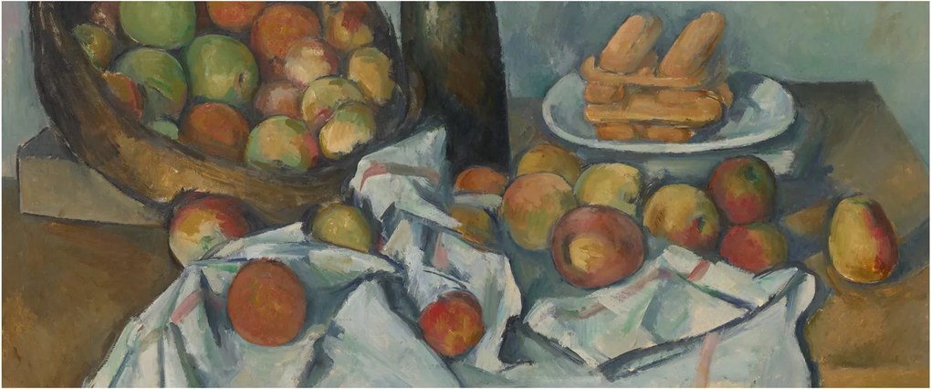 Kép - Paul Cezanne, The Basket of Apples, reprodukciók (120x50 cm)