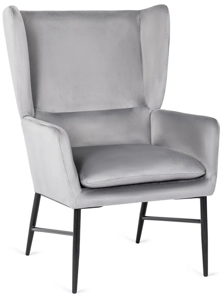 Fotel Szürke Bársony Kárpitozással. ANDRES