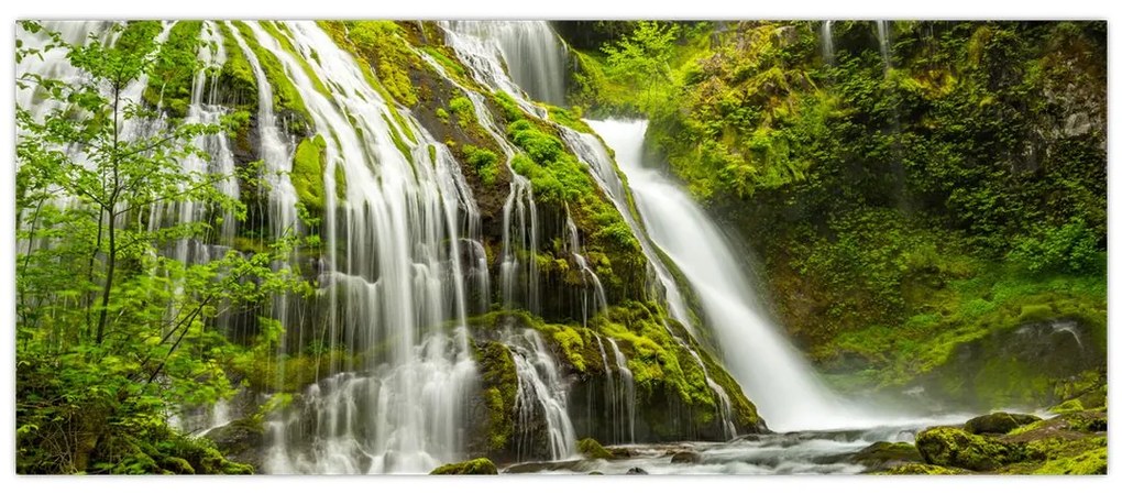 Kép - Vízesés, Wind River Valley (120x50 cm)