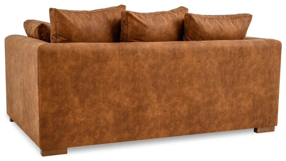 Konyakbarna bőrutánzat kanapé 175 cm Hamburg – Scandic