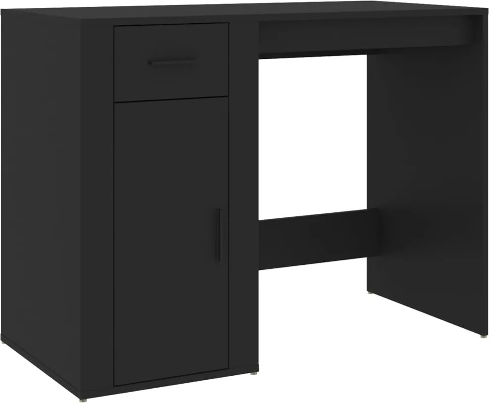 vidaXL fekete szerelt fa íróasztal 100 x 49 x 75 cm