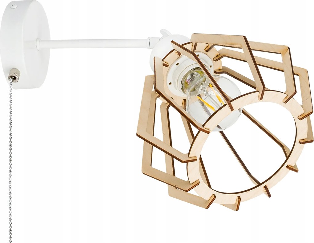 Fali lámpa E27 loft gyémánt fa on/off kapcsoló lánc