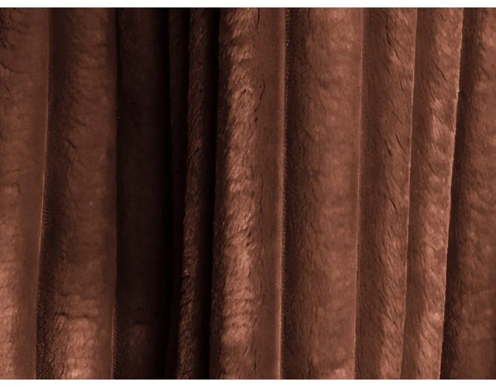 Terrakotta színű kordbársony kinyitható-tárolóhelyes kanapé 266 cm Kini – Makamii