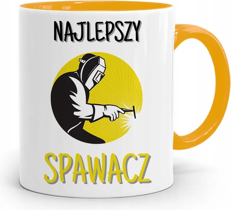 Sárga Hegesztő Ajándék Bögre A Legjobb Hegesztő Nyomtatott Fotóval