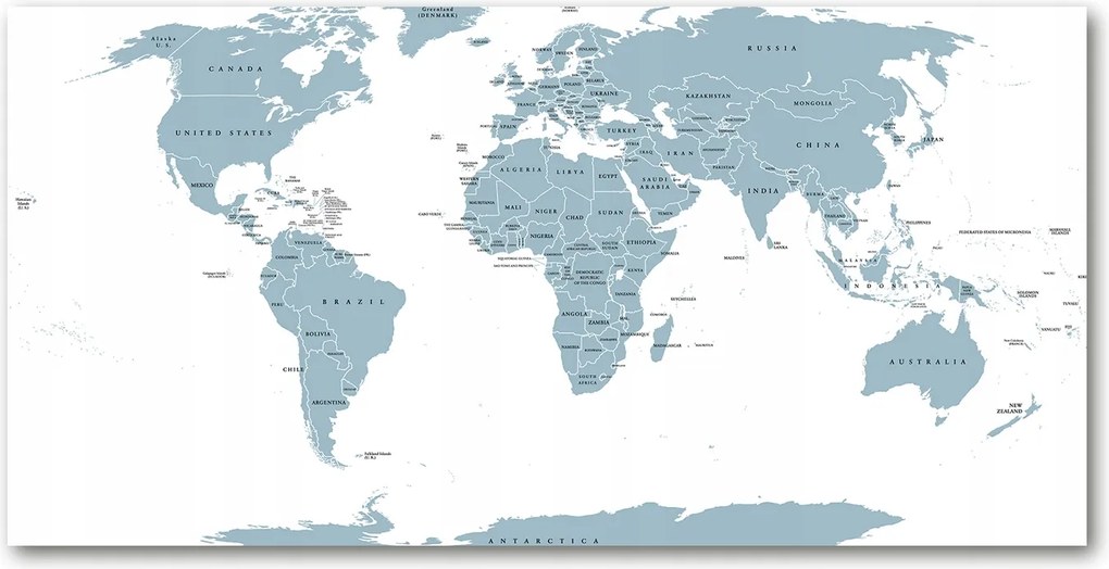 Fotótapéta üvegfalra Politikai térkép 140x70