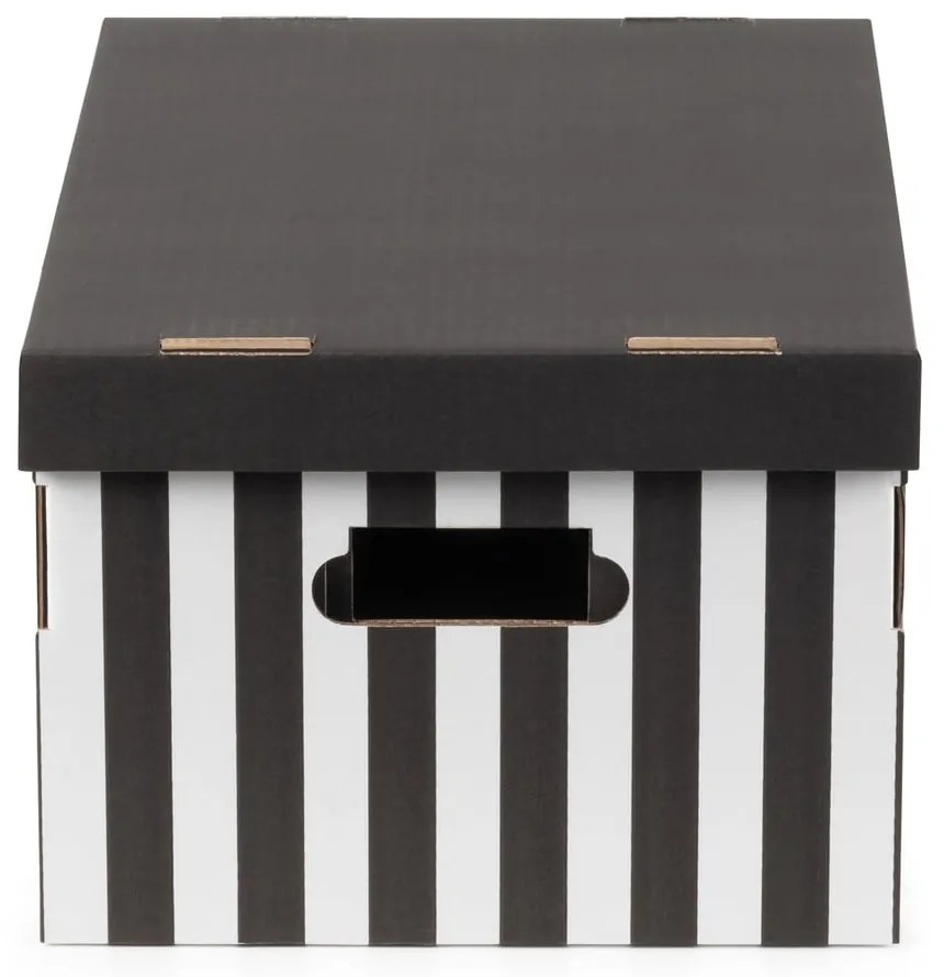 Stripes 2 db-os fekete tárolódoboz szett - Compactor