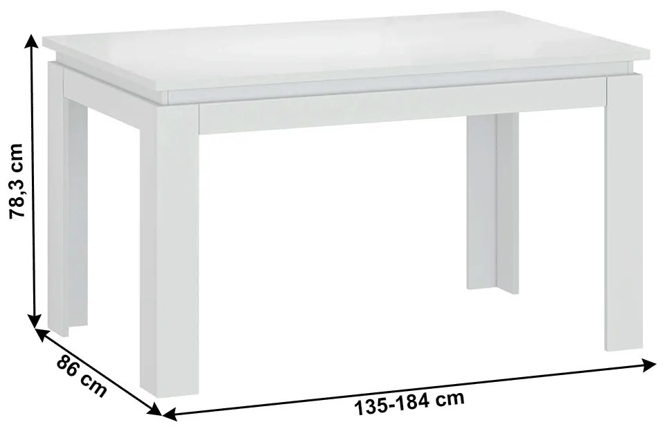 Étkezőasztal Lafer (fehér) (4-6 fő részére). 1034094