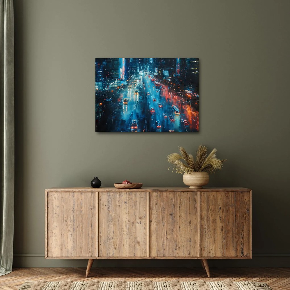 Kép - Nagyváros, olajfestmény (70x50 cm)