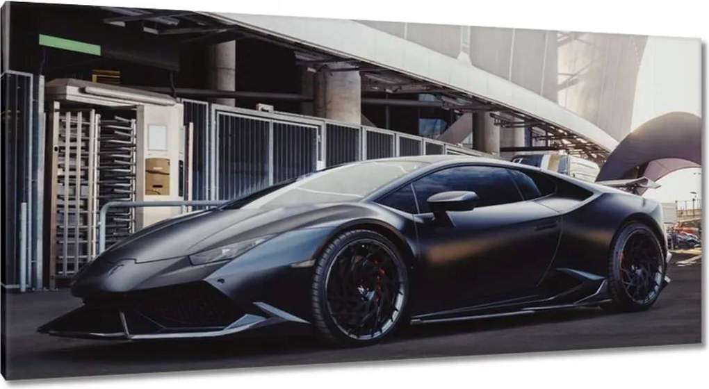 Vászonkép 115x55 Fekete sportautó