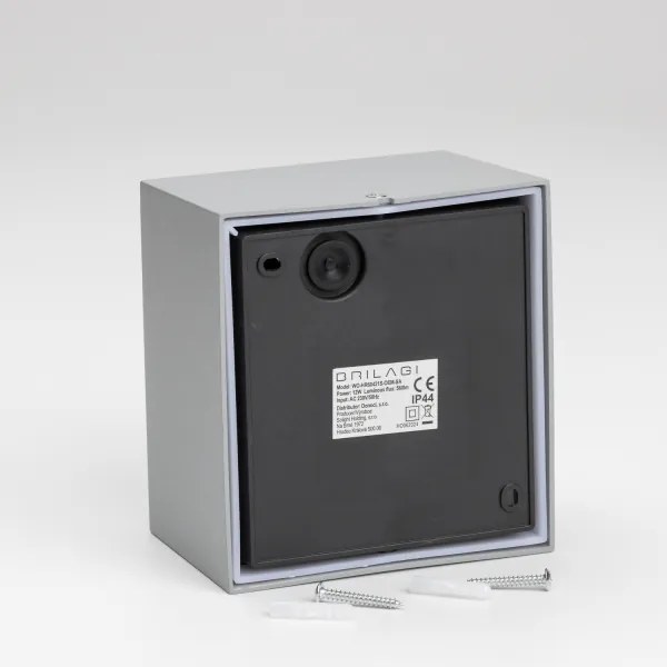 Brilagi TERNI LED 12W 230V kültéri fali lámpa szenzorral, szürke, IP44