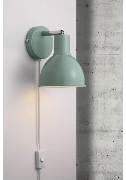 Nordlux - Fali spotlámpa POP 1xE27/18W/230V menta
