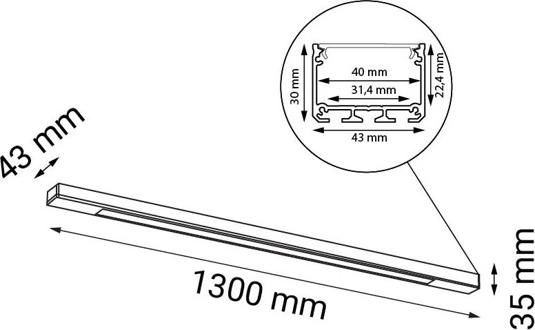 ANTIGO 8654 HAKODA Modern Mennyezeti Lámpa Fekete LED IP20