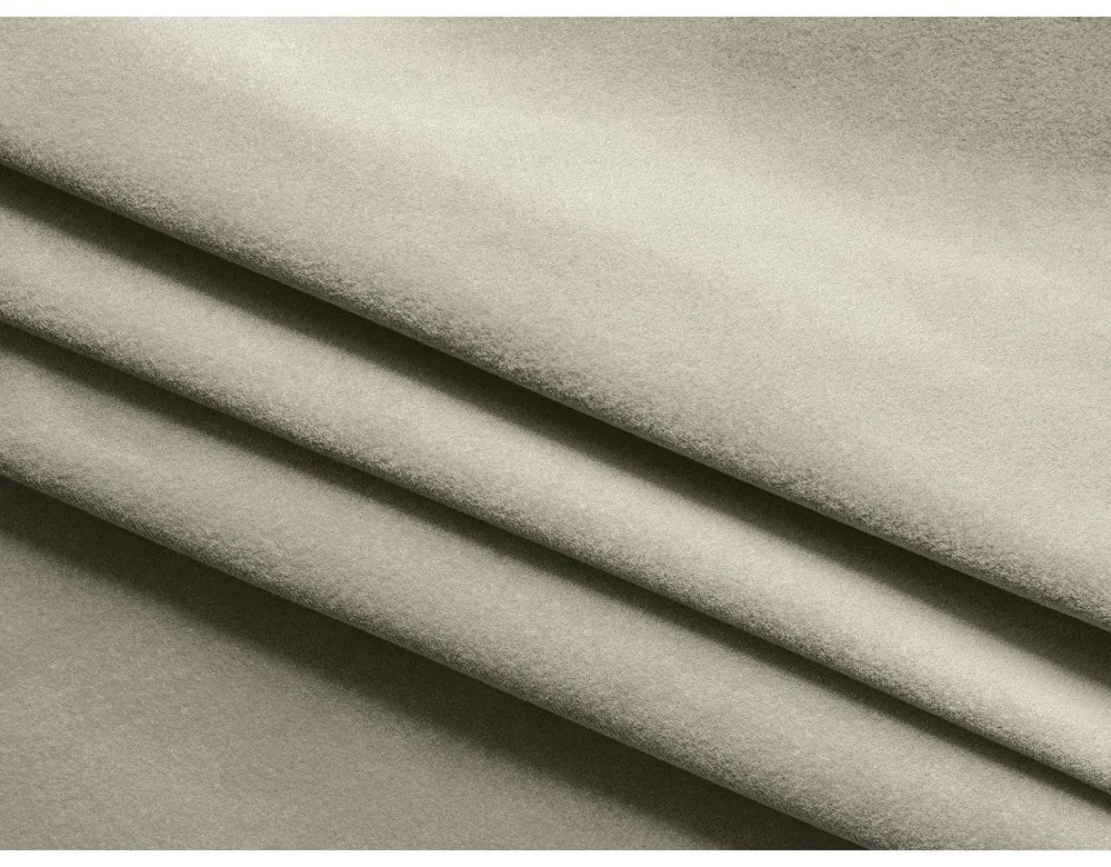 Bézs bársony kinyitható-tárolóhelyes kanapé 225 cm Hula – Makamii