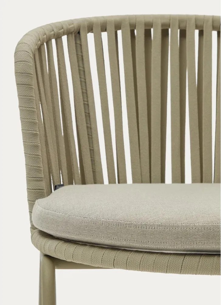 Bézs fém kerti szék Saconca – Kave Home