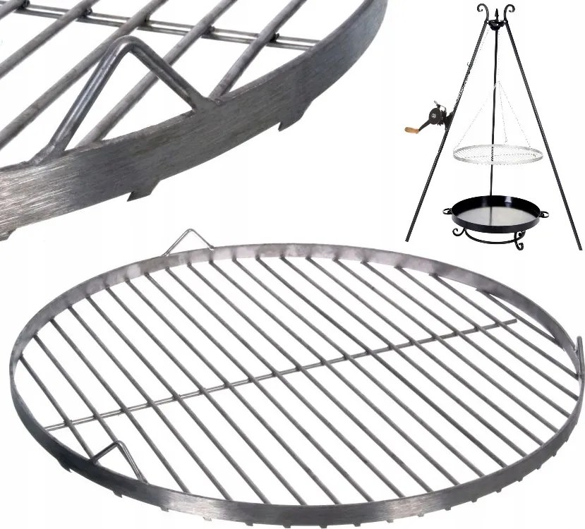 Háromlábú Grillrács Kerek Rozsdamentes Lengyel Inox Rozsdamentes Ø600 mm