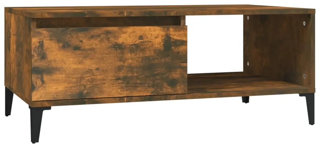 Füstös tölgy színű fatermék dohányzóasztal 90x50x36,5 cm