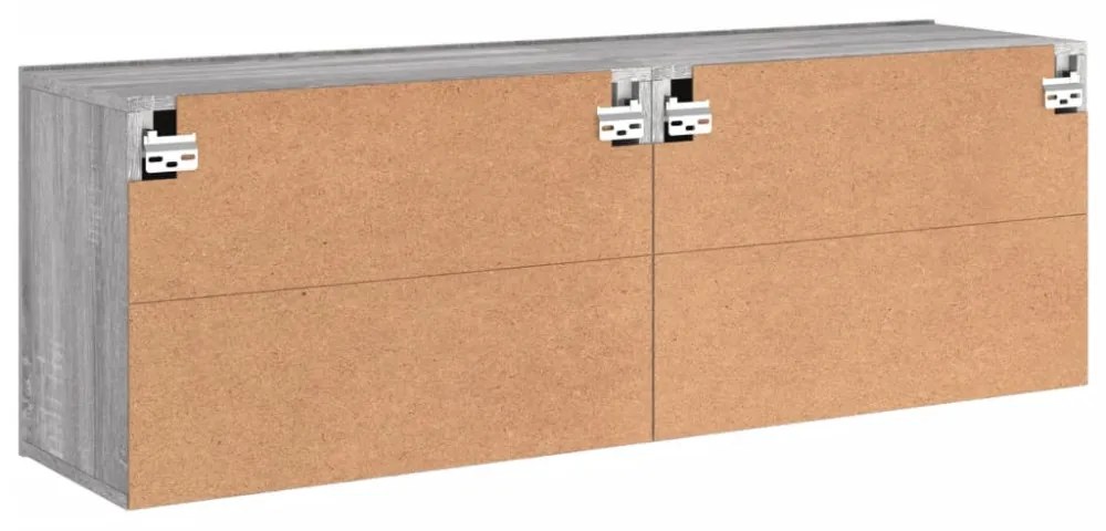 2 db szürke sonoma színű fali TV-szekrény 60 x 30 x 41cm