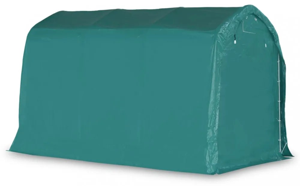 zöld PVC sátorgarázs 2,4 x 3,6 m