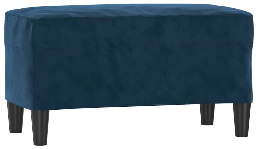 vidaXL kék bársony pad 70x35x41 cm