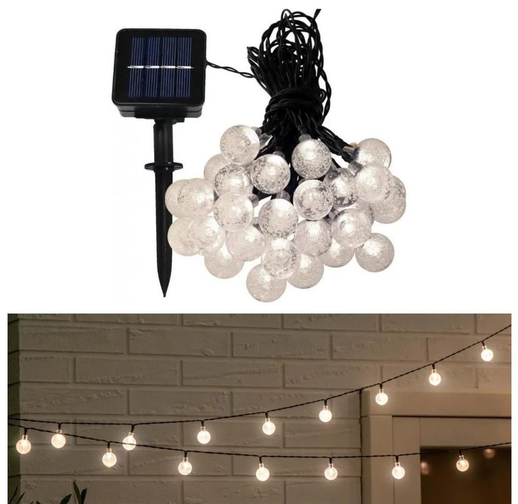 LED Szolár lánc 6,9m 50xLED/1,2V