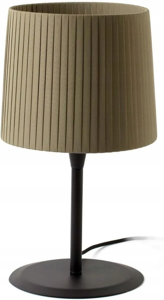 Faro Samba asztali lámpa, fekete/zöld, szöveternyővel, E27, 485 mm