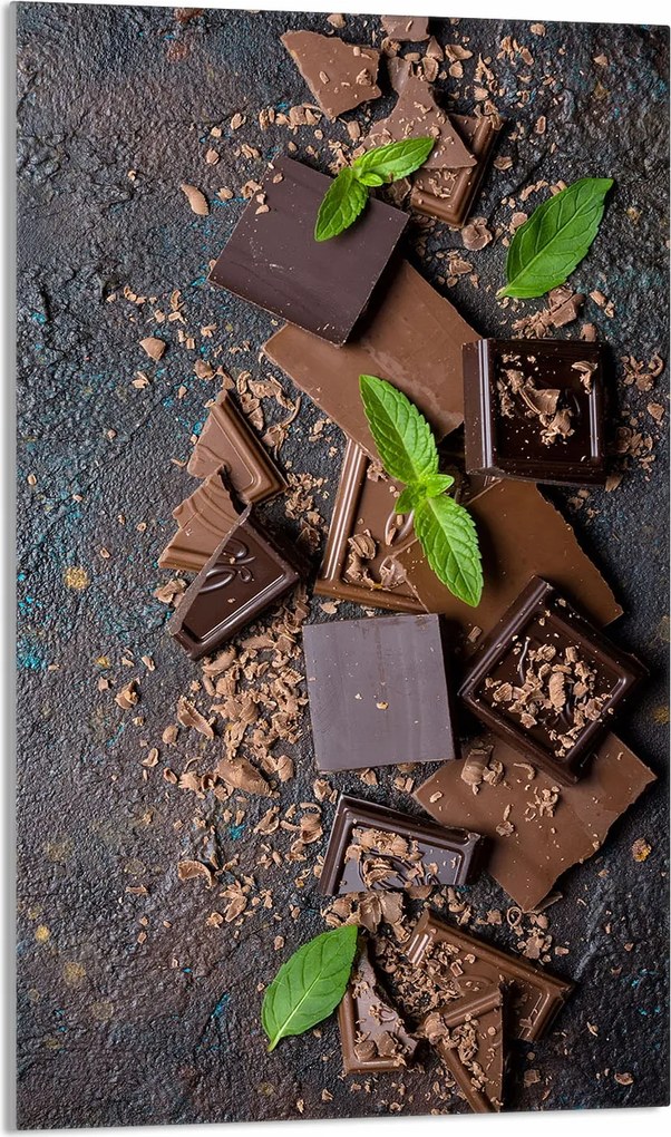 Üveg Vágódeszka 30x52 Csokoládé a Konyhába