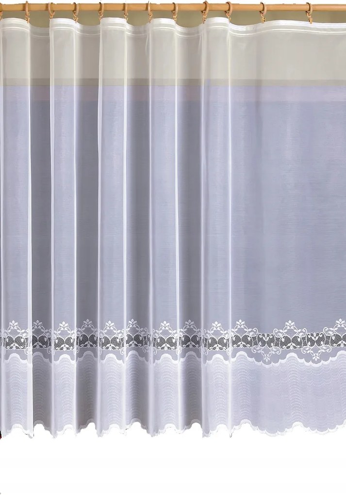 Mg Függöny jacquard 573/107 Fehér 200x180cm Kész G Szalaggal