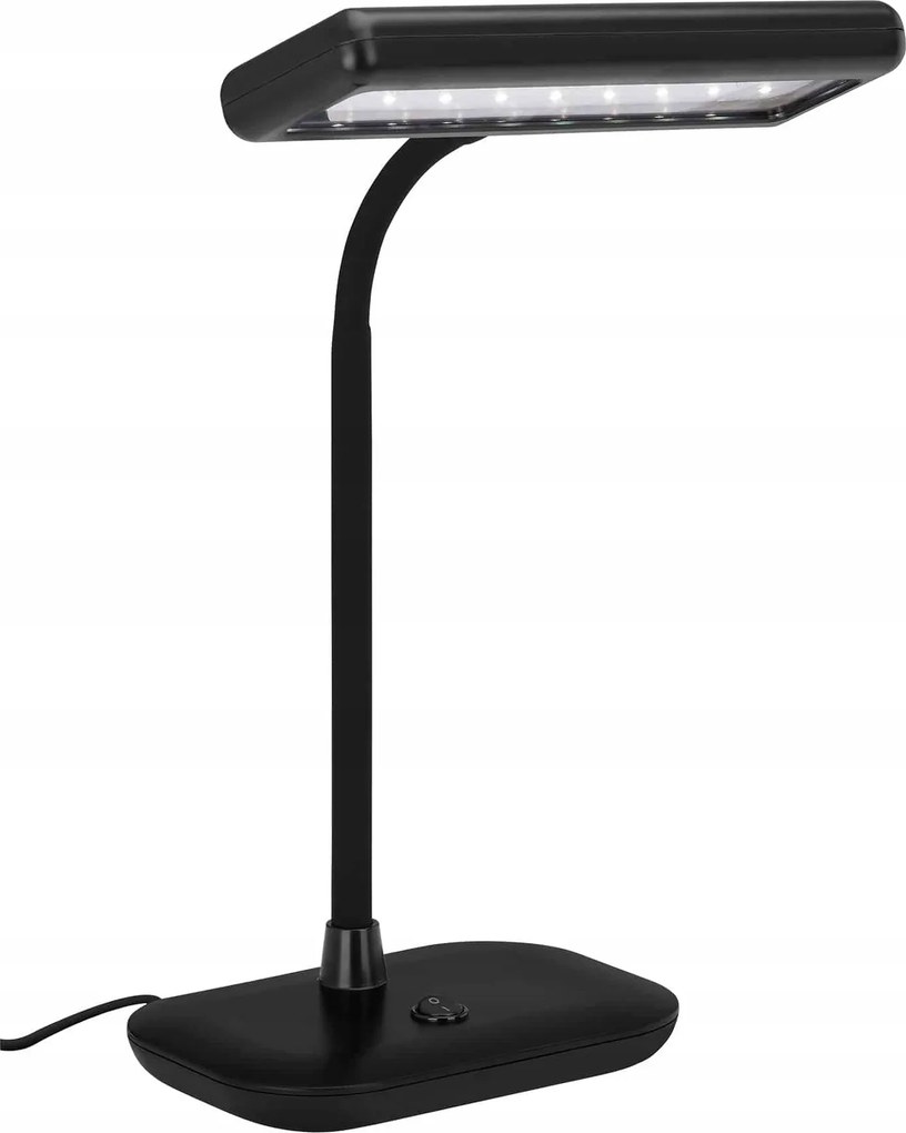 Led asztali lámpa Briloner 44 cm, 7,5 W, fekete, flexibilis fejjel