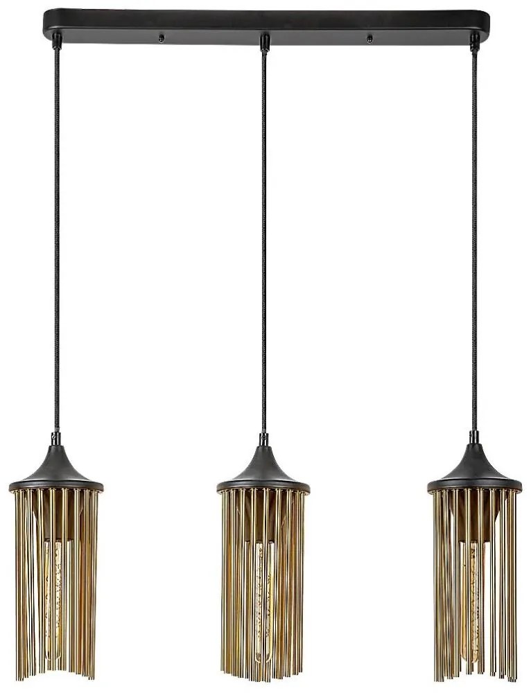 Rabalux 72153 - Csillár zsinóron ROXAS 3xE27/40W/230V