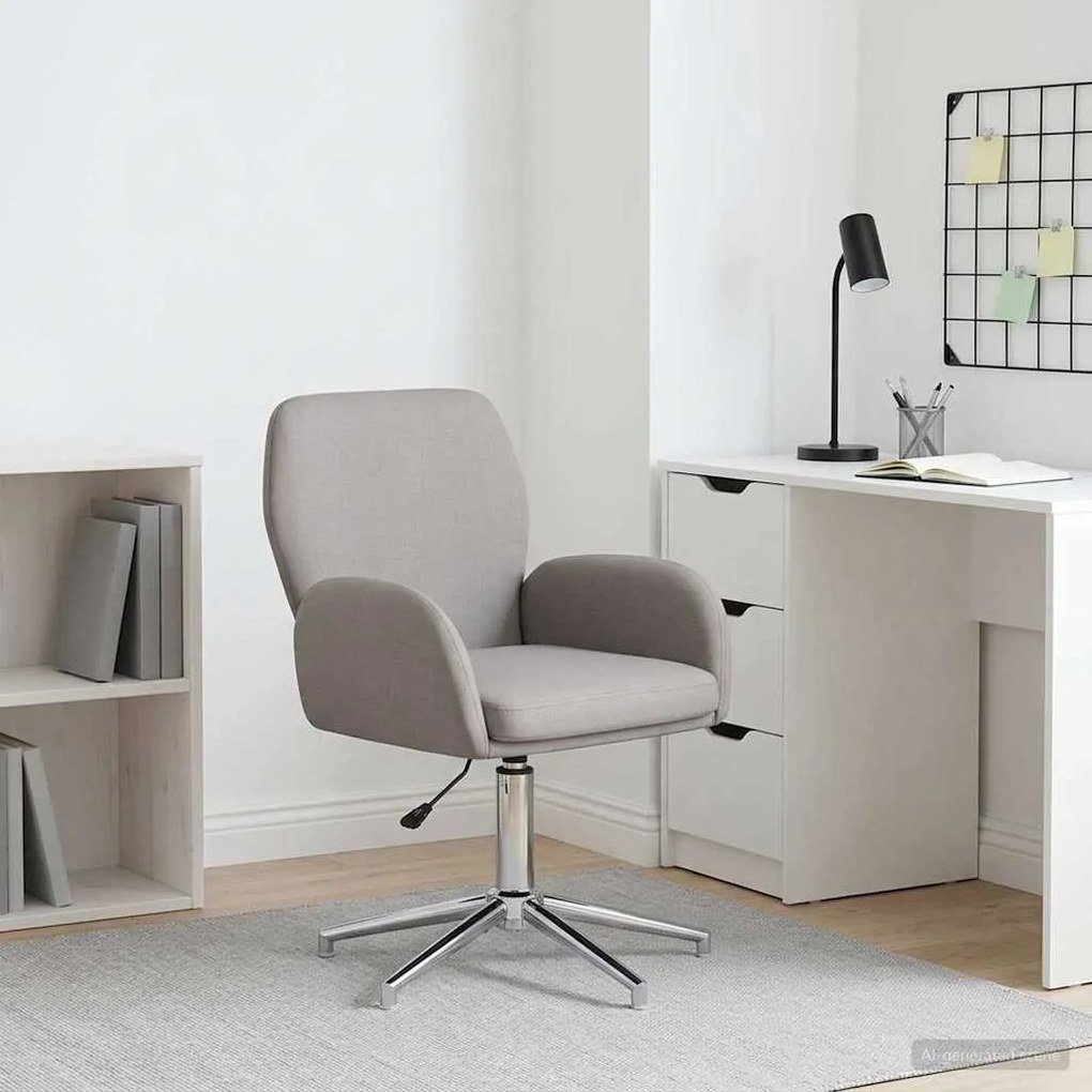vidaXL forgatható íróasztali szék 54 x 58 x 90 cm Tópszínű Szövet