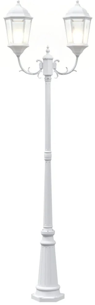 Kertvilágító 2-Lámpás E27 Fehér 235 cm Alumínium