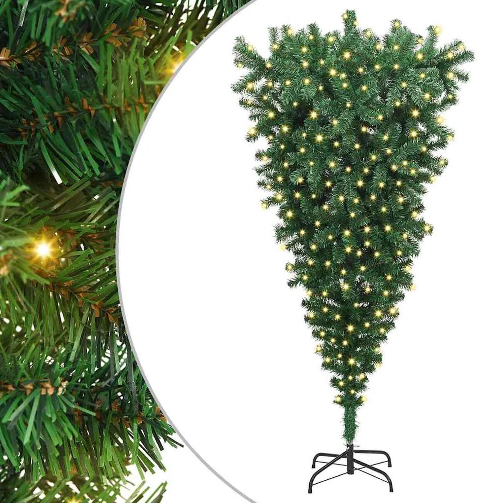 Felfordított Műfenyő Előre Bekapcsolt Karácsonyfa 180 x 90 cm
