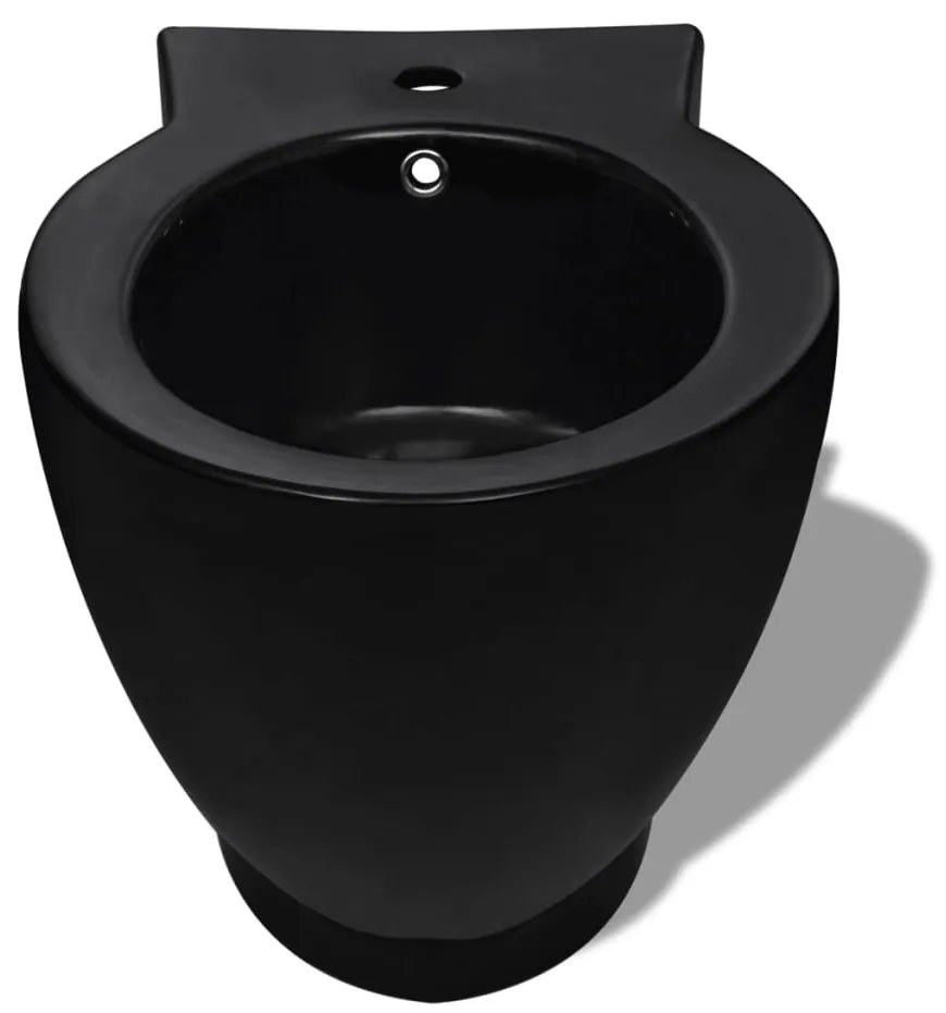 Fekete kerámia WC és bidé szett