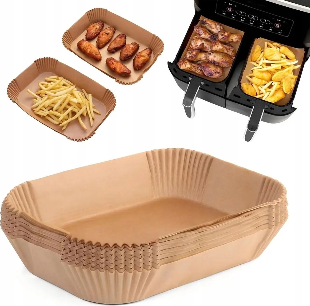Papírbetét Zsírmentes Olajsütőhöz Air Fryer 120db