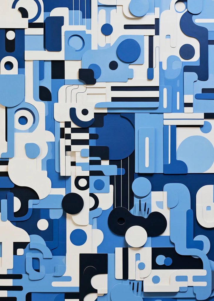 Poszter 50x70cm Kék labirintus