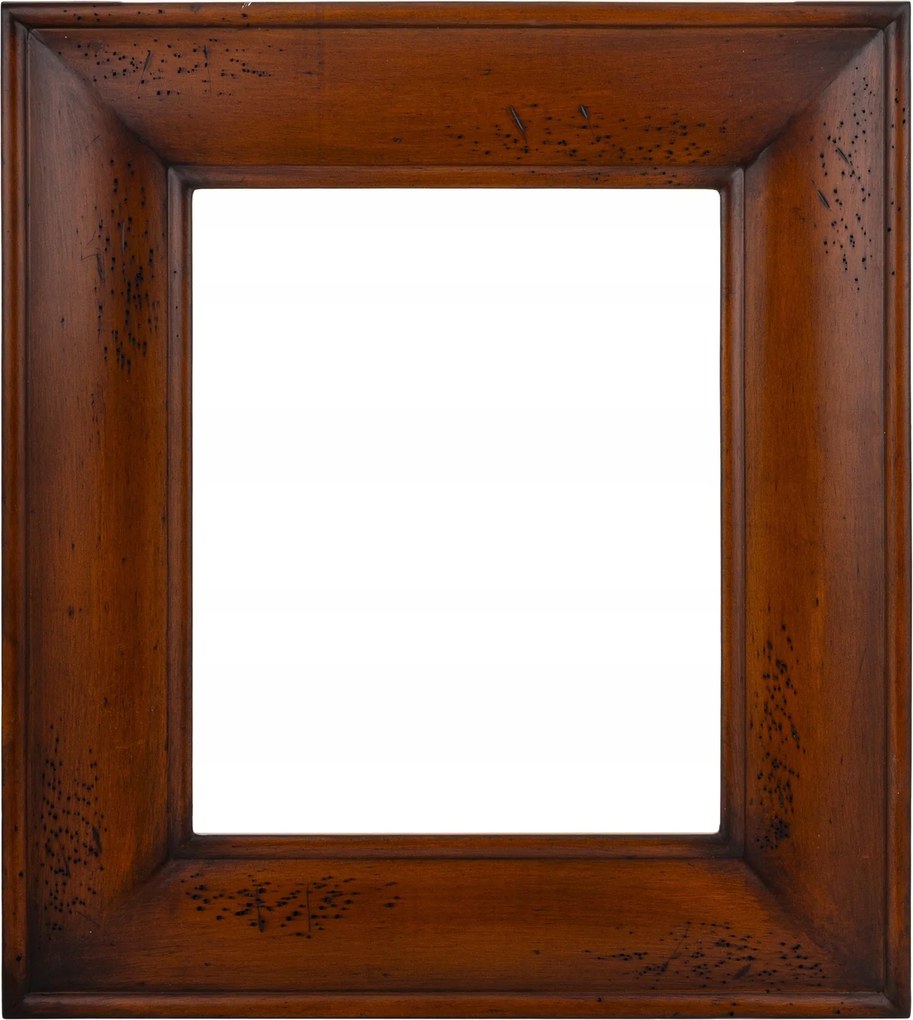 Stilizált képkeret régi fa ala kéreg öregített 76x66 üres