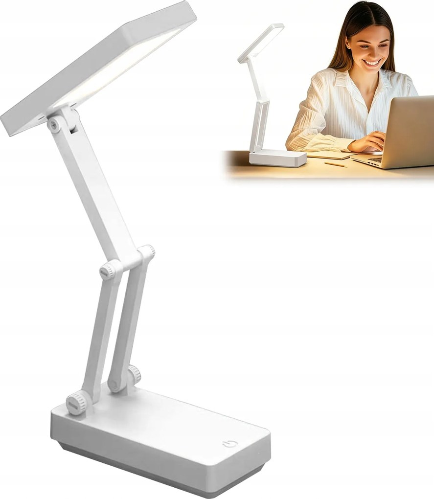 Asztali Led Lámpa Asztali Újratölthető Állítható Összecsukható Tanuláshoz