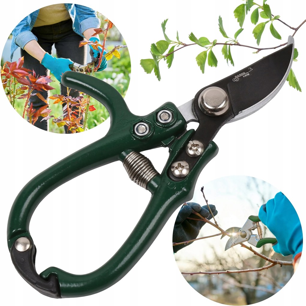 Kézi Metszőolló kerti ágvágó bokorvágó Hajlított penge! 16cm