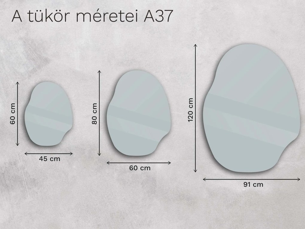 Organikus tükör LED világítással A37