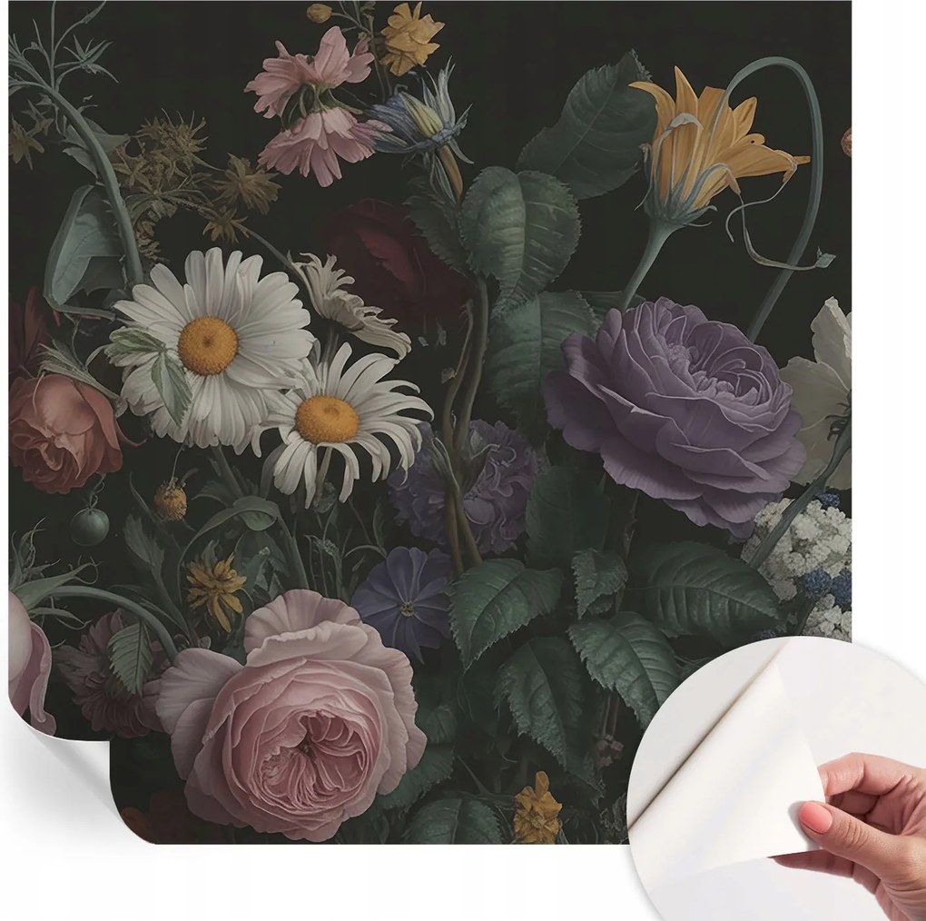 Öntapadós fali fotótapéta Hálószobába Virágos elegancia 250x250