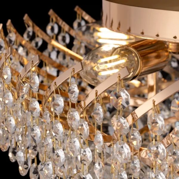 Maytoni DIA120-09-G - Mennyezeti lámpa KAROLINA 9xE14/40W/230V