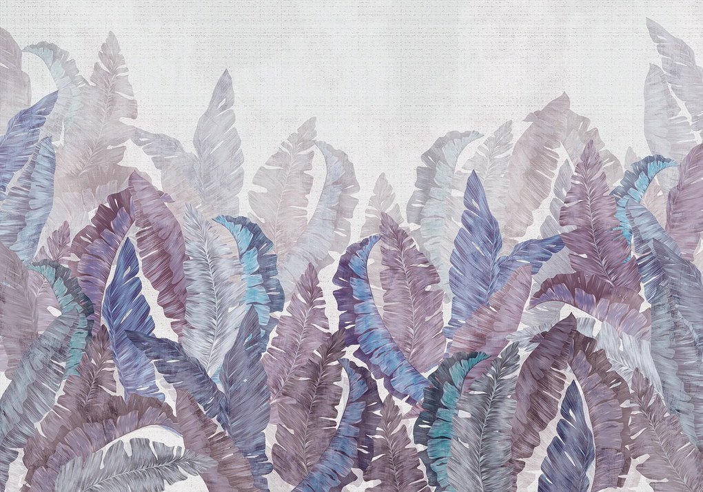 Fali fotótapéta m2 lila levelek flizelina