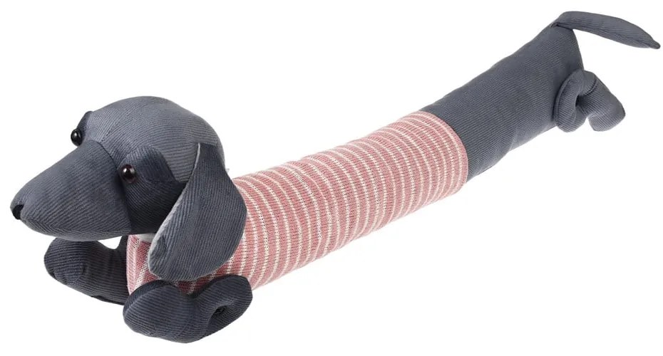 Rózsaszín-szürke huzatfogó párna 17x76 cm Sausage Dog – Rex London