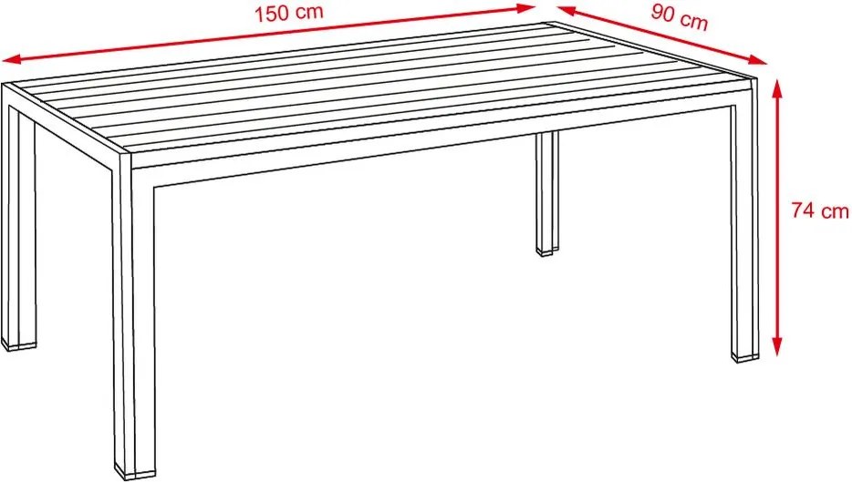 VIKING L + 4x PARIS Kerti bútor szett