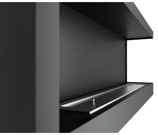 InFire - Sarok BIO kandalló 45x120 cm 3kW fekete