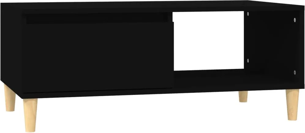 vidaXL fekete szerelt fa dohányzóasztal 90x50x36,5 cm