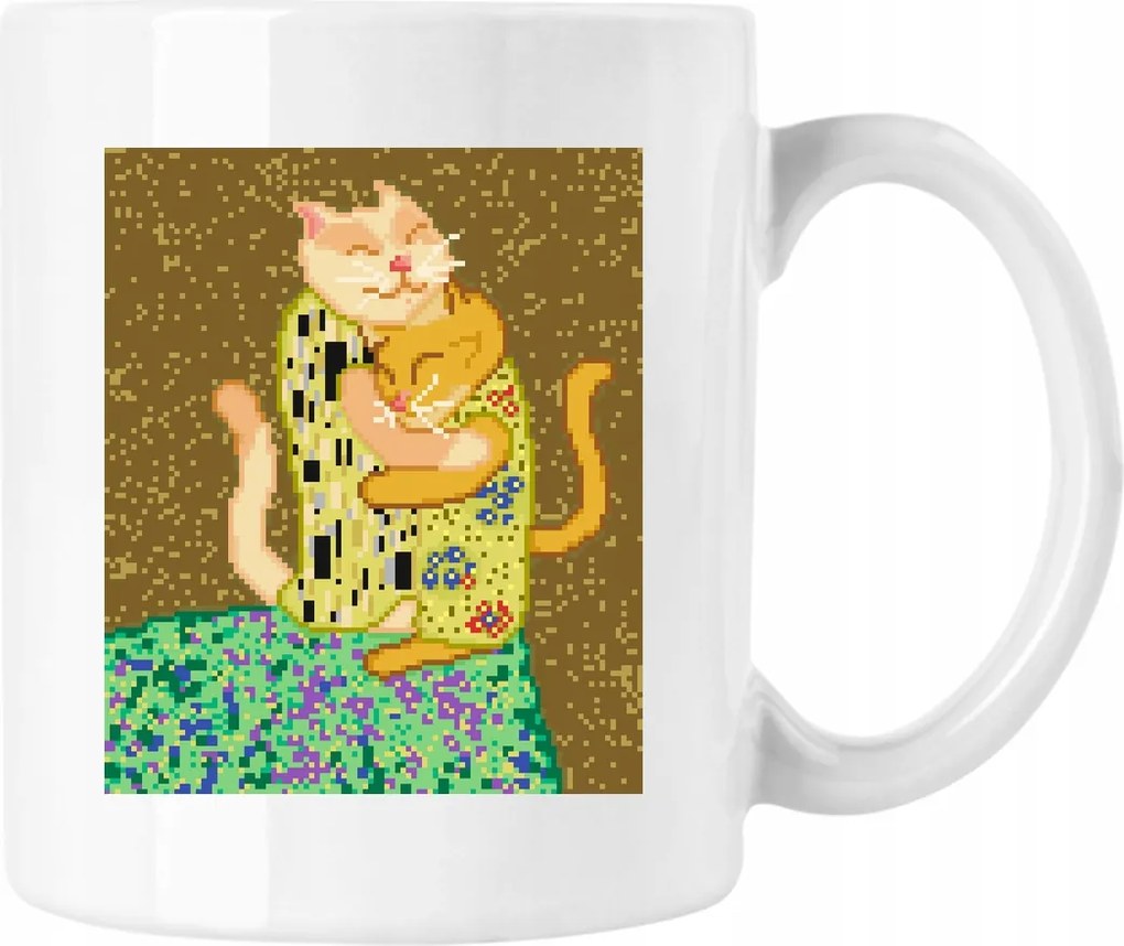 Bögre Cica Művészet 5 Fehér 330ml