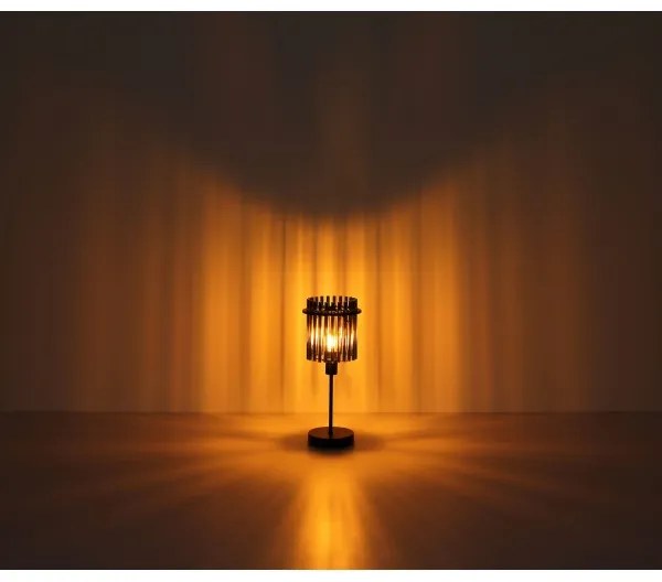 Globo 15698T - Asztali lámpa GORLEY 1xE14/40W/230V átm. 15 cm fekete